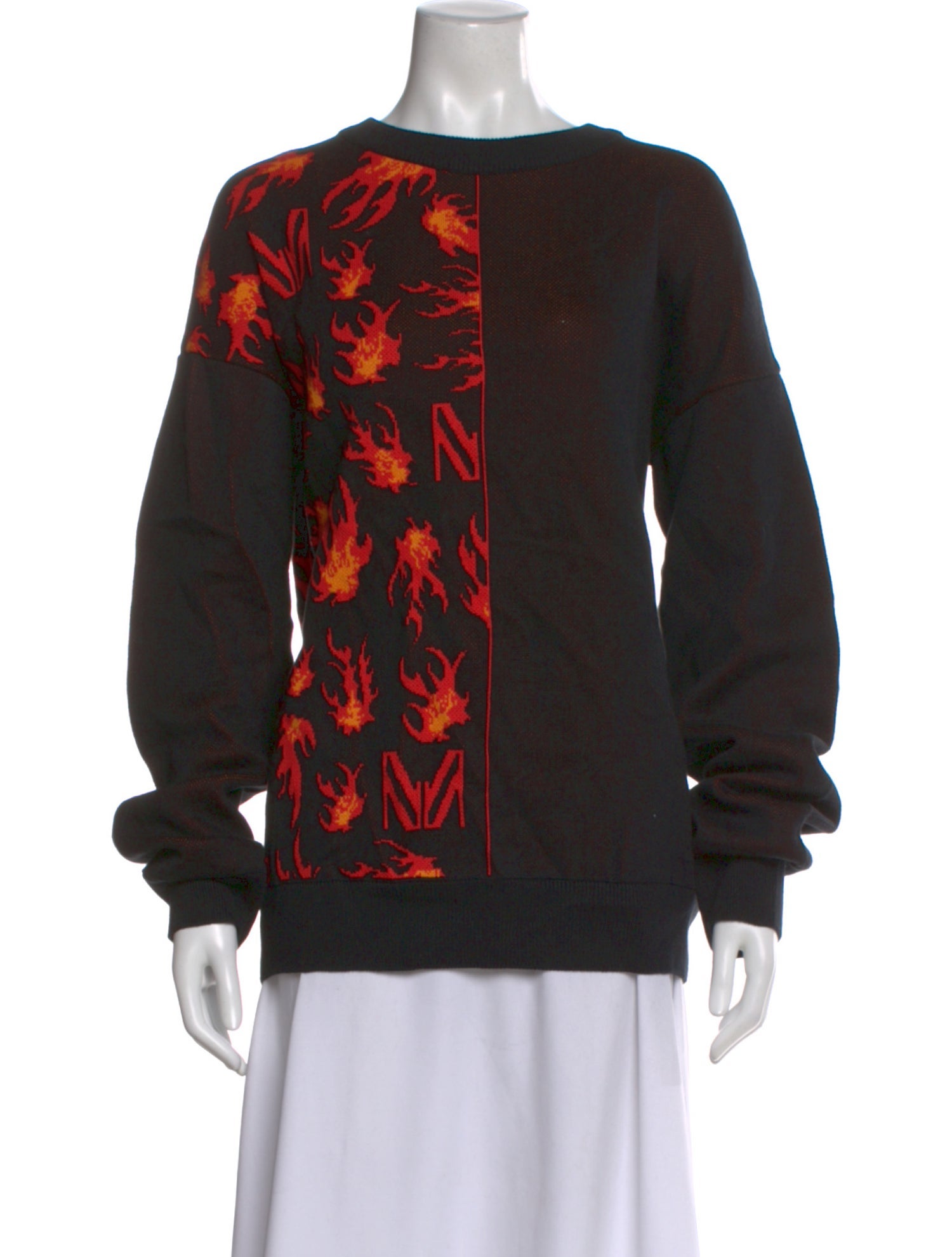 Marcell Von Berlin Printed Bateau Neckline Sweater w/ Tags