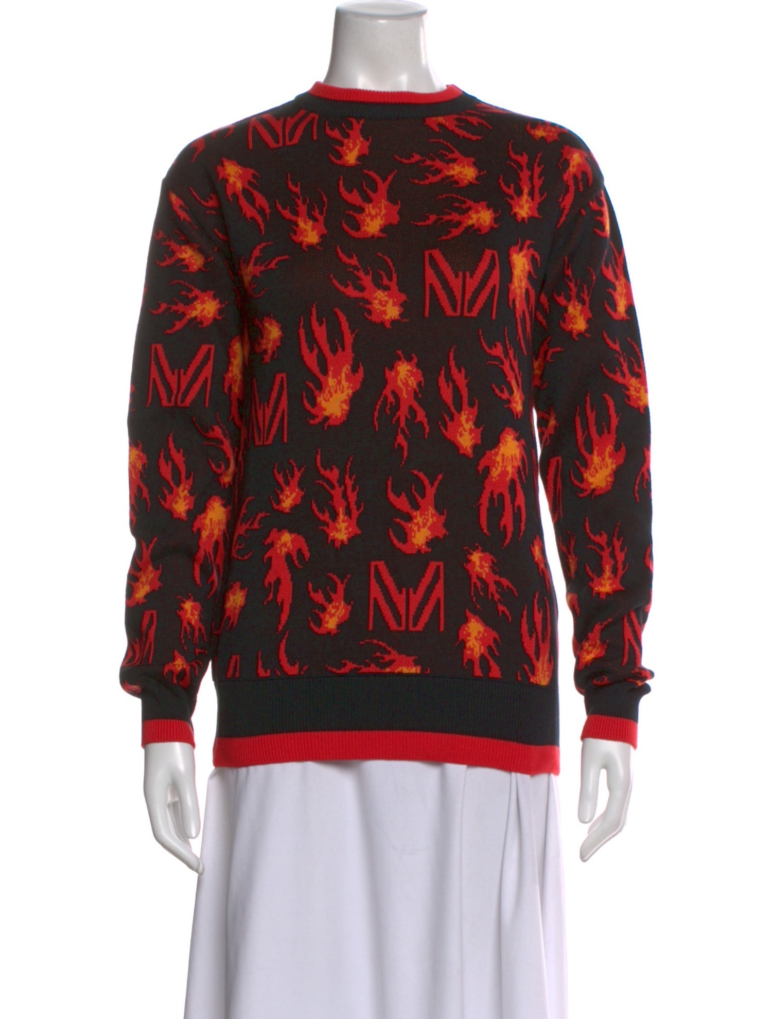 Marcell Von Berlin Printed Crew Neck Sweater w/ Tags