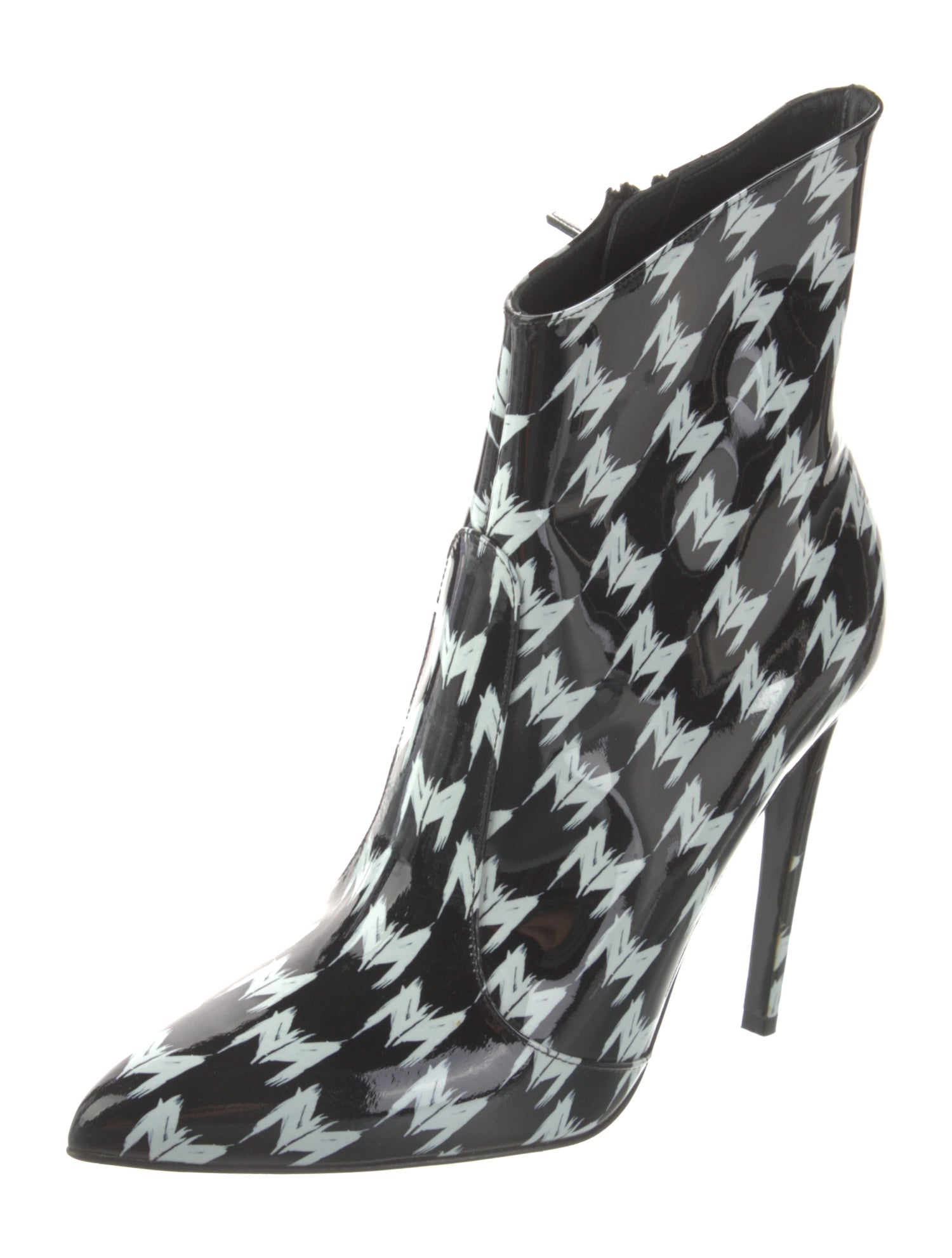 Marcell Von Berlin Patent Leather Printed Boots