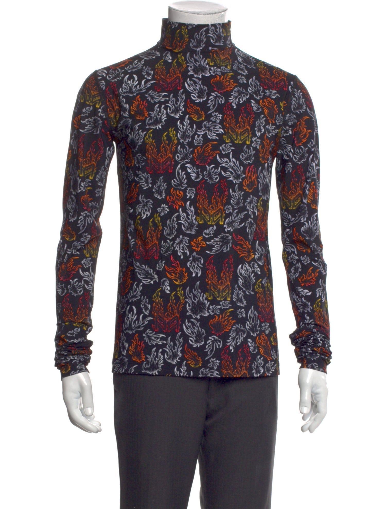 Marcell Von Berlin Printed V-Neck Polo Shirt w/ Tags