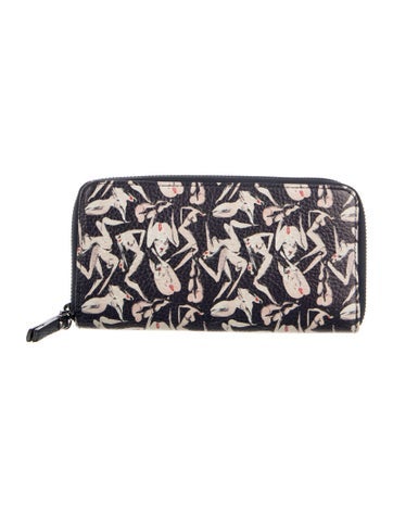 Pre-owned Marcell Von Berlin Leather Printed Wallet In Blue