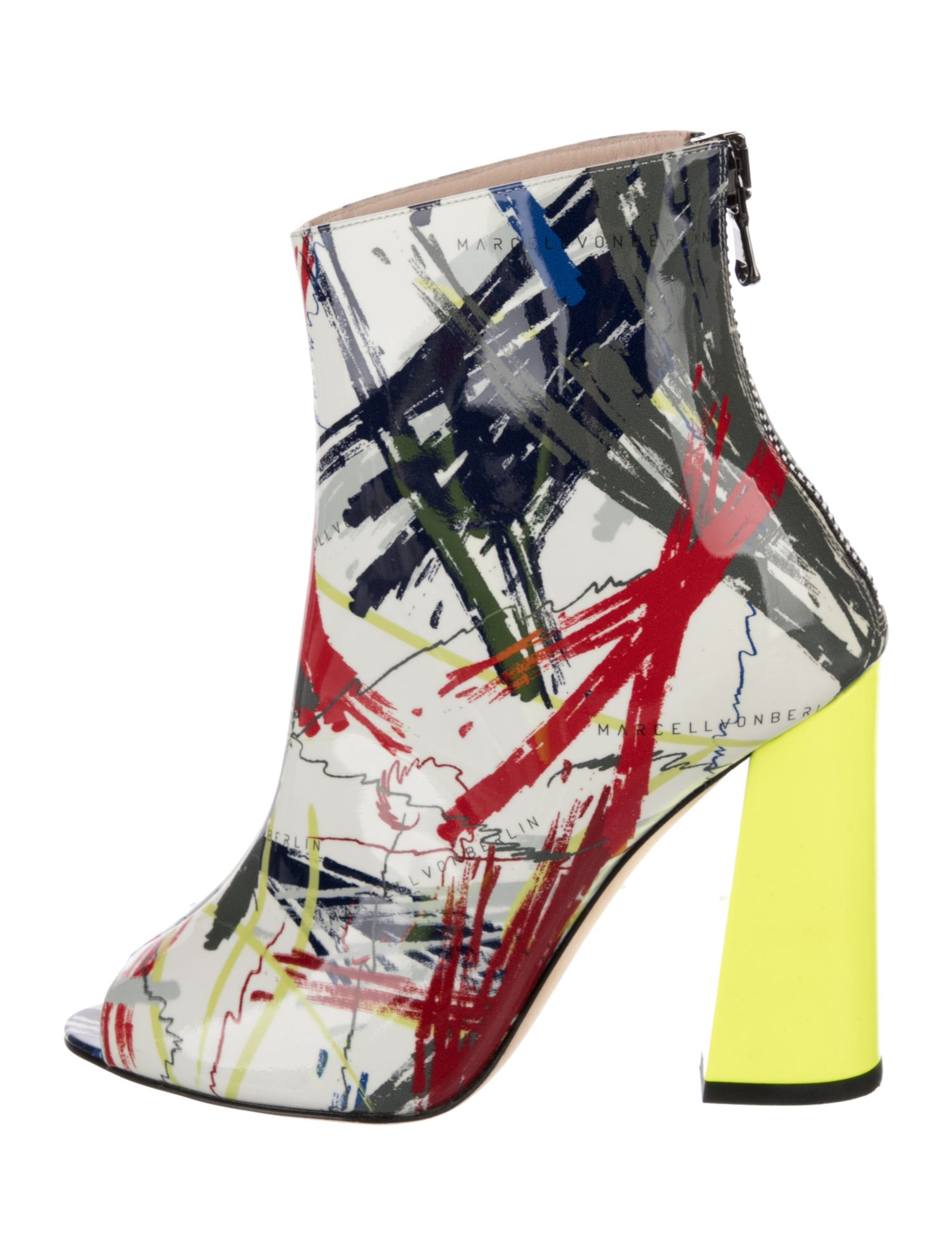 Leather Printed Boots