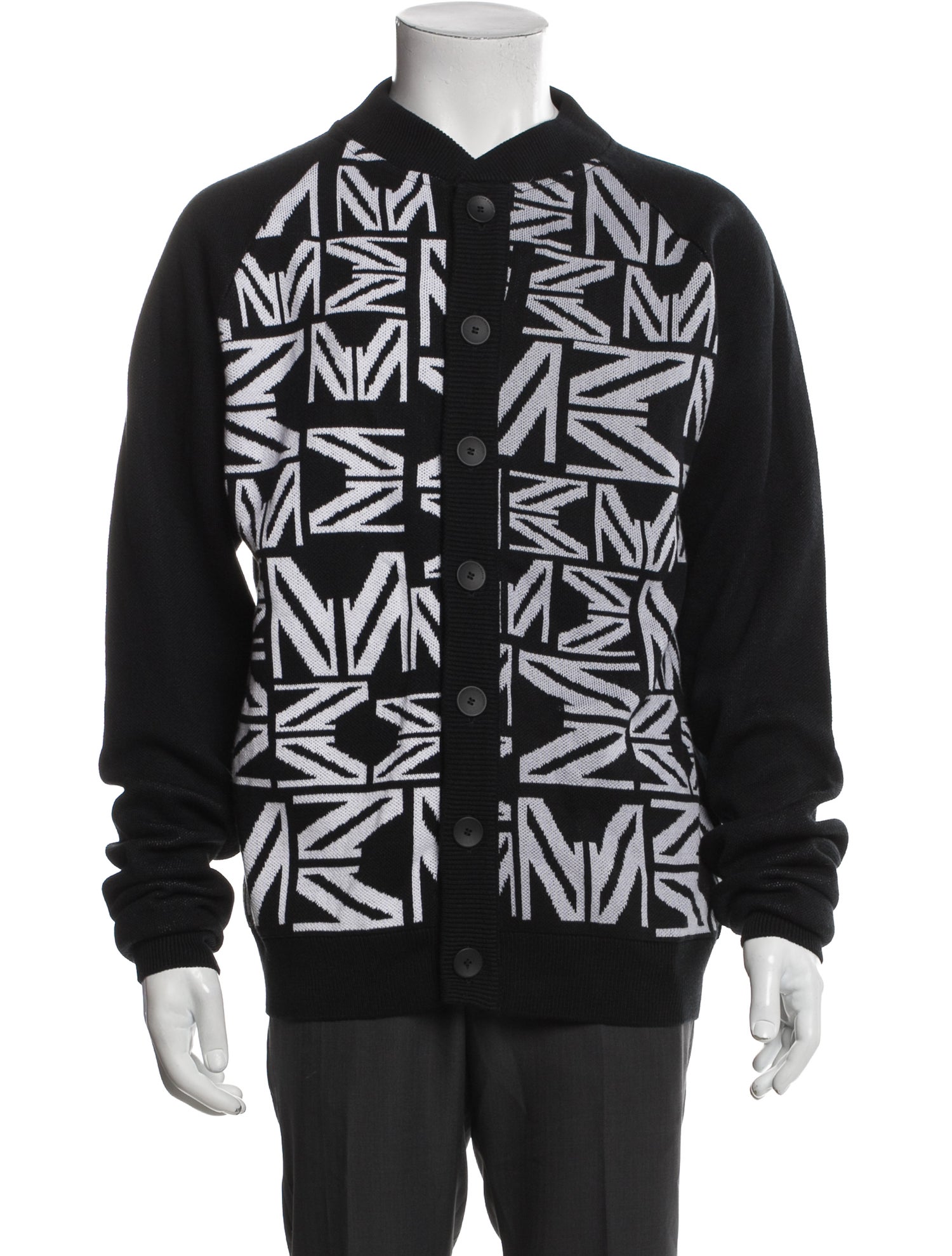 Marcell Von Berlin Graphic Print V-Neck Cardigan w/ Tags