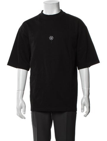 Pre-owned Marcell Von Berlin Graphic Print Mock Neck T-shirt In Black