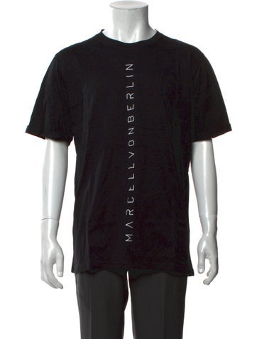 Pre-owned Marcell Von Berlin Graphic Print Crew Neck T-shirt W/ Tags In Black