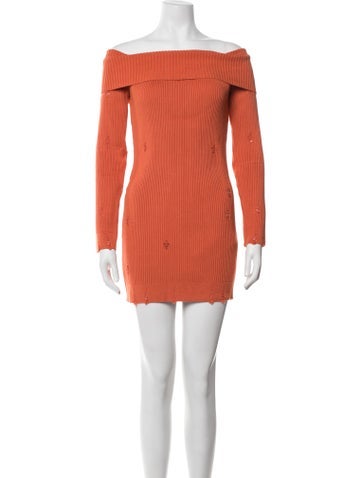 Pre-owned Marcell Von Berlin Wool Mini Dress In Orange