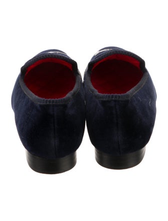 Matthew Cookson Velvet Printed Loafers
