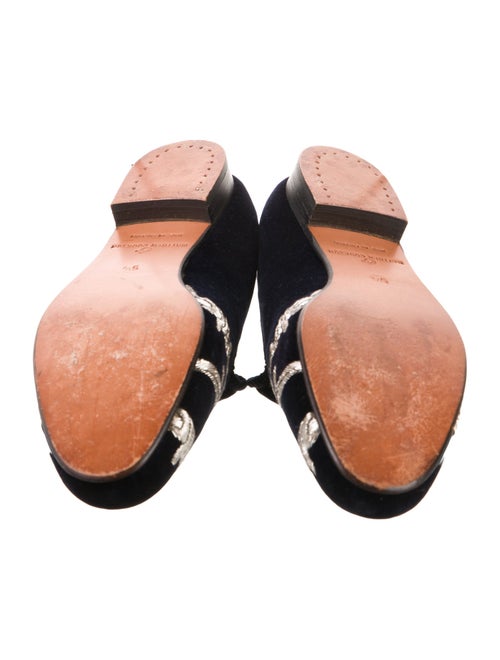 Matthew Cookson Velvet Printed Loafers