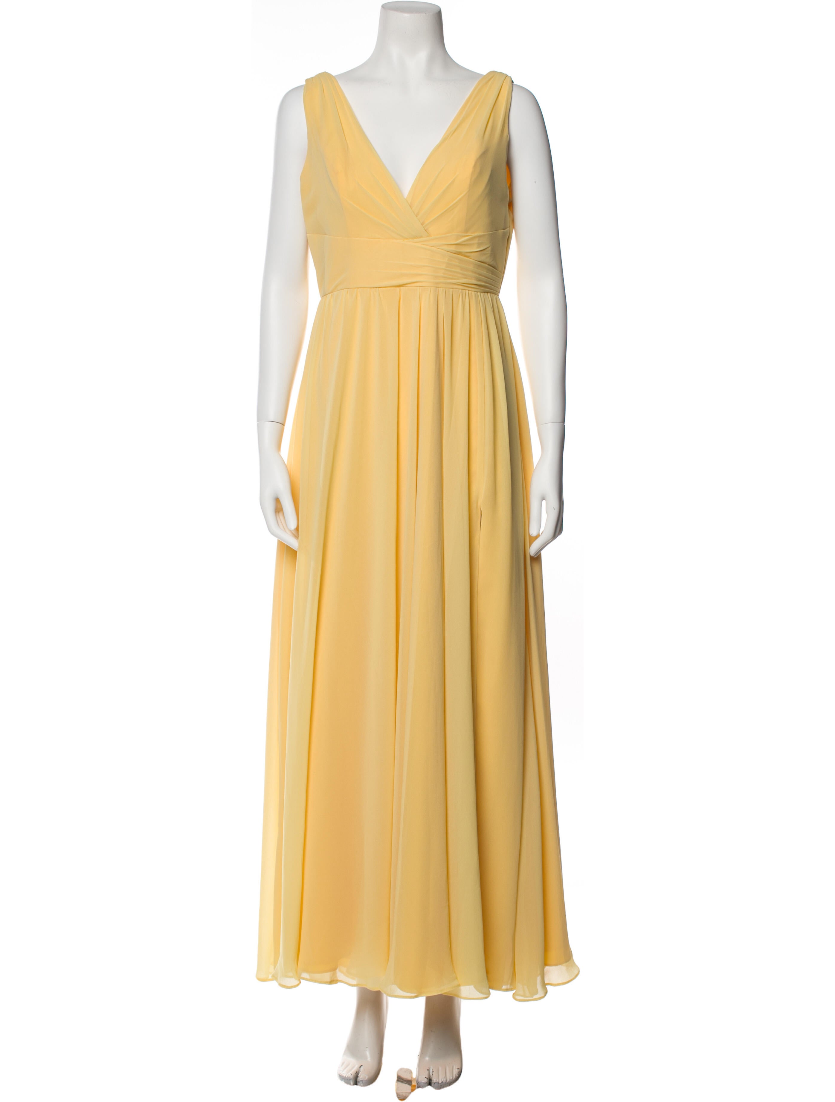 Mac Duggal Plunge Neckline Long Dress