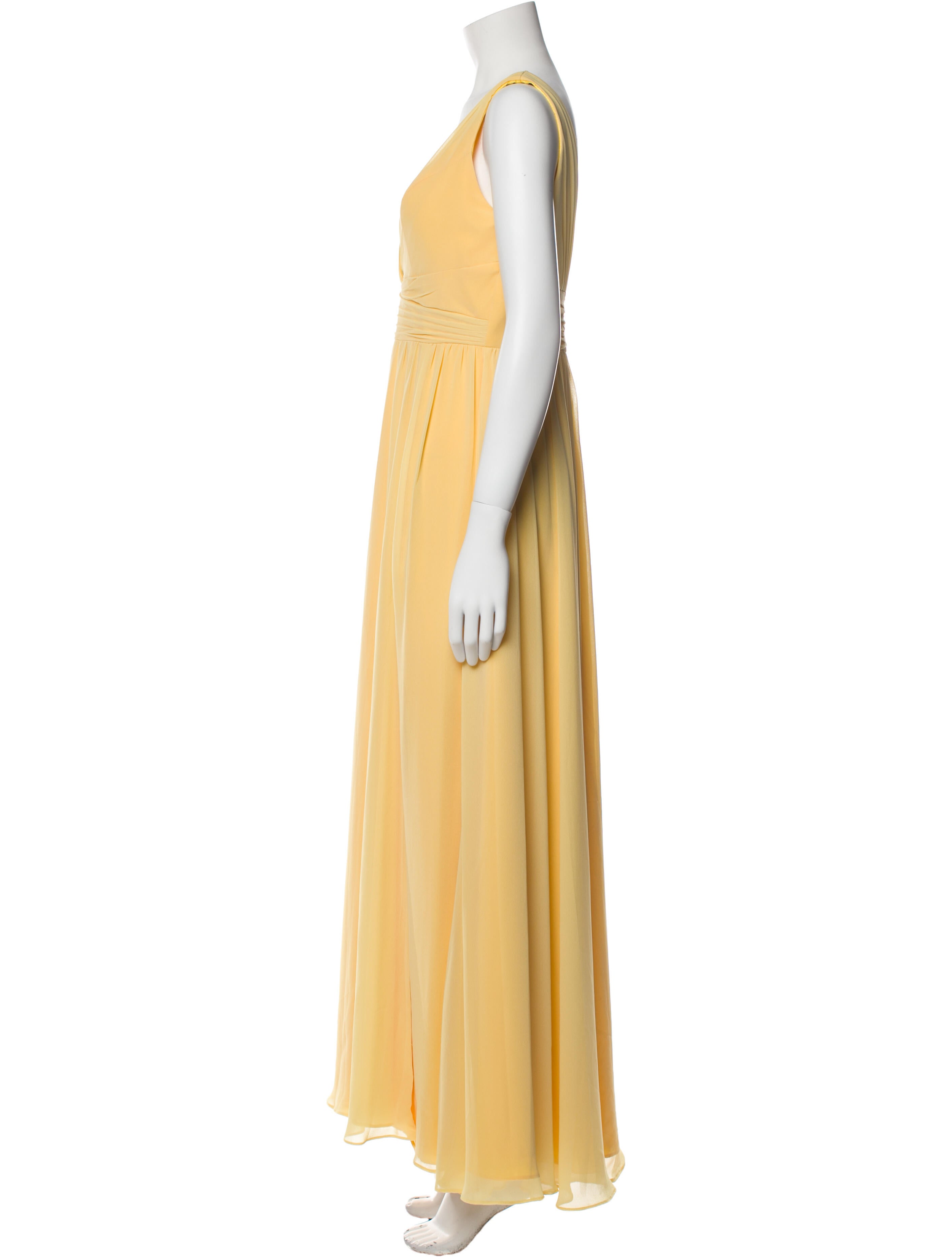 Mac Duggal Plunge Neckline Long Dress