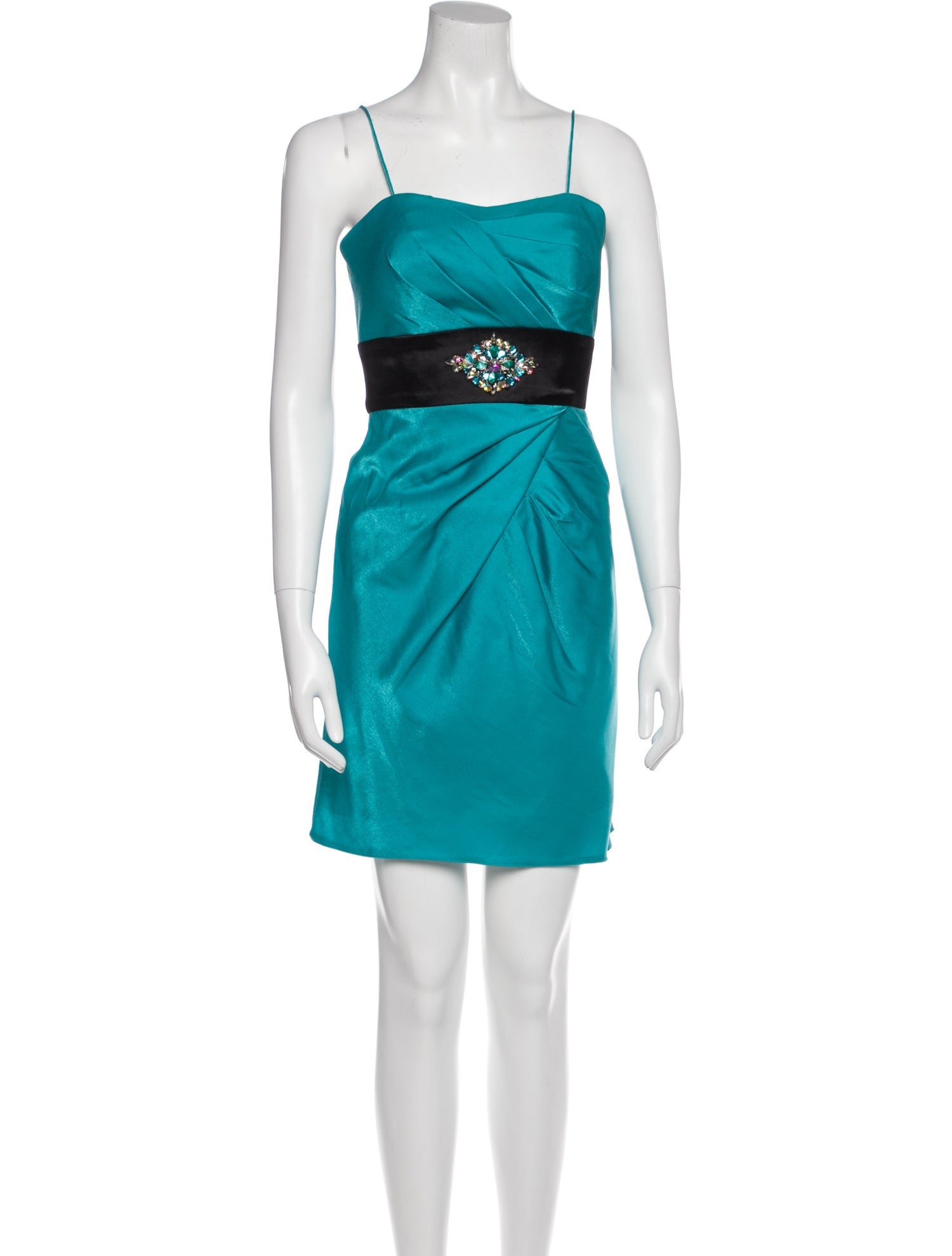 Mac Duggal Square Neckline Mini Dress