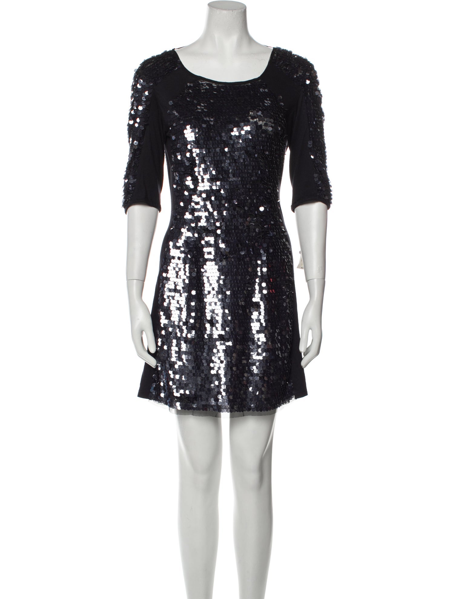 Mac Duggal Scoop Neck Mini Dress