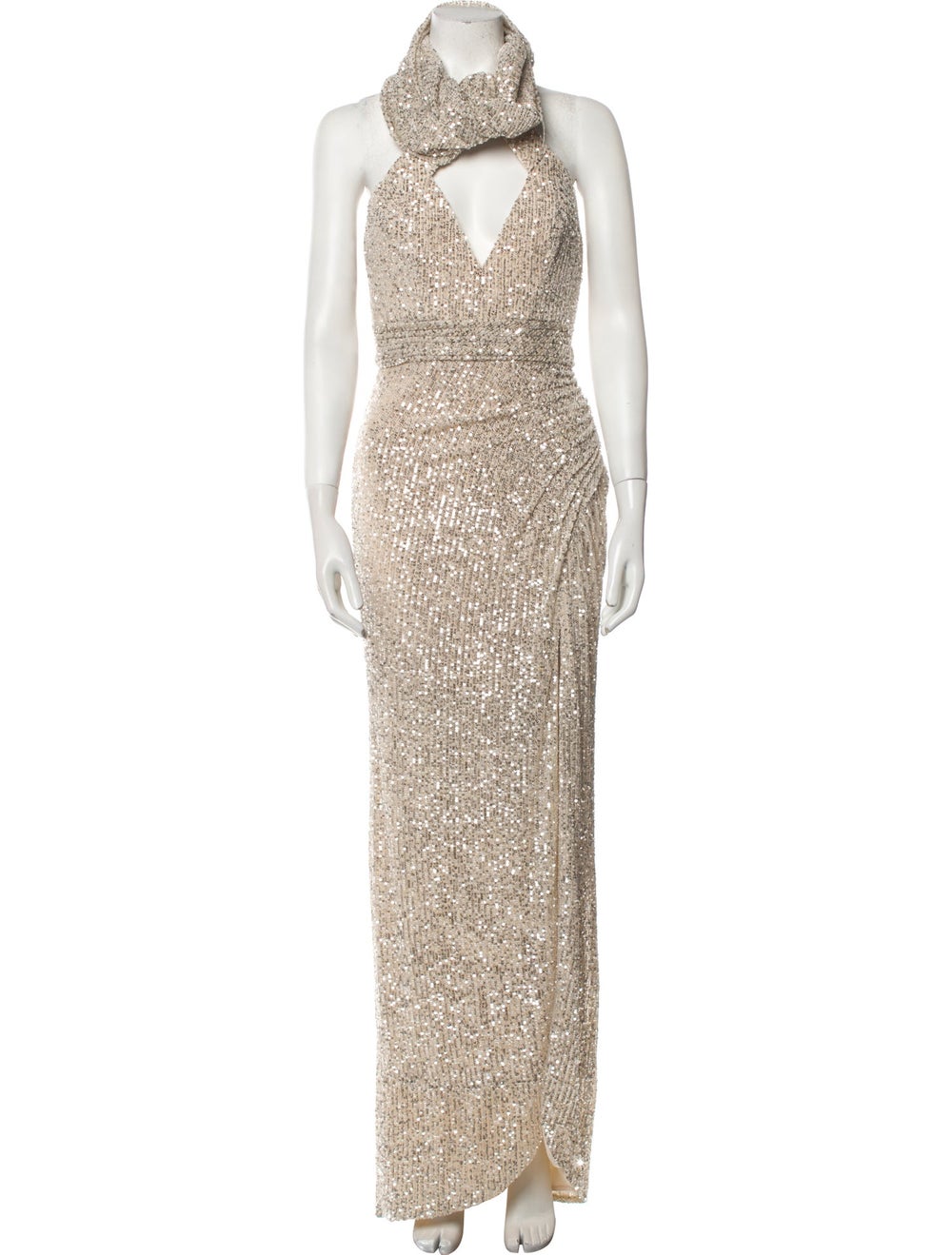 Mac Duggal Turtleneck Mini Dress w/ Tags Neutrals Dresses, Clothing