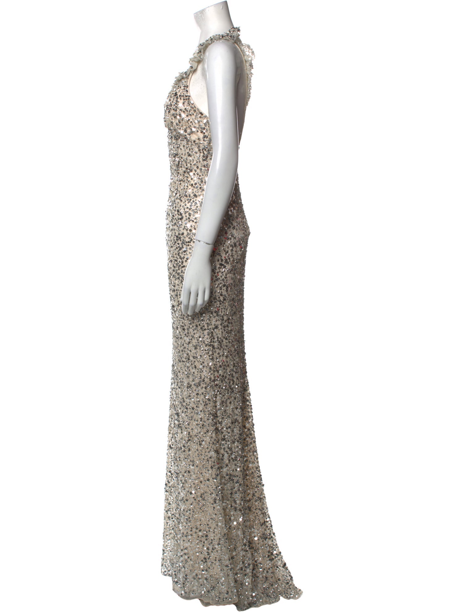 Mac Duggal V-Neck Long Dress