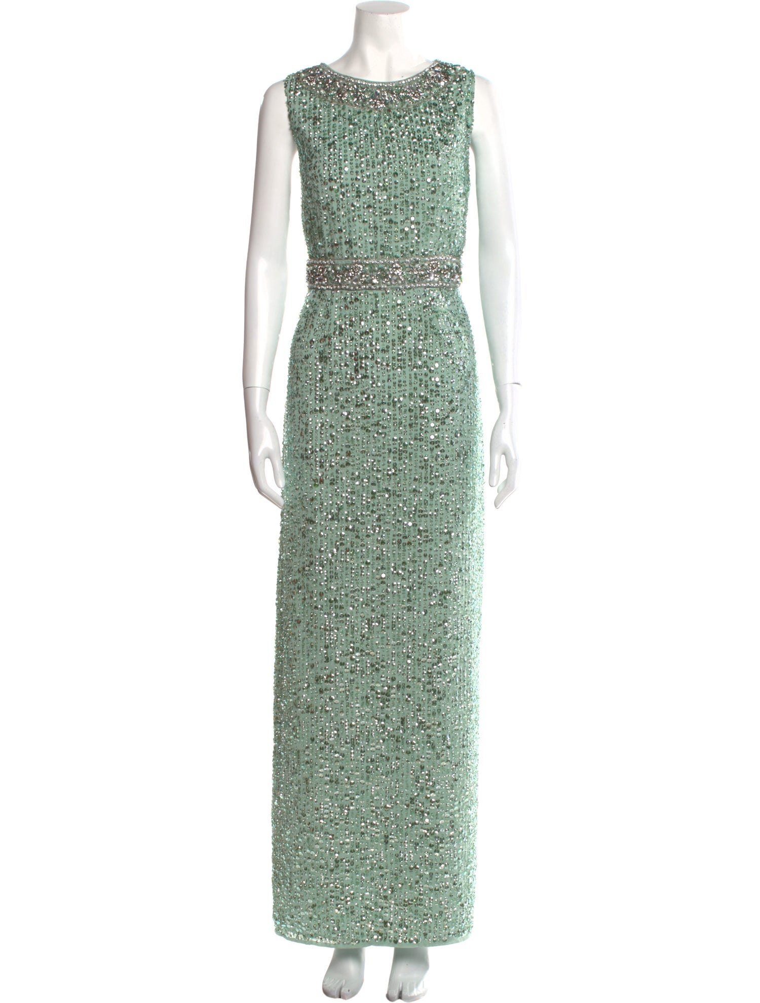 Mac Duggal Scoop Neck Long Dress Green Dresses, Clothing WMDGL29481