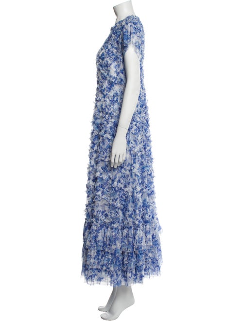 Mac Duggal Floral Print Long Dress