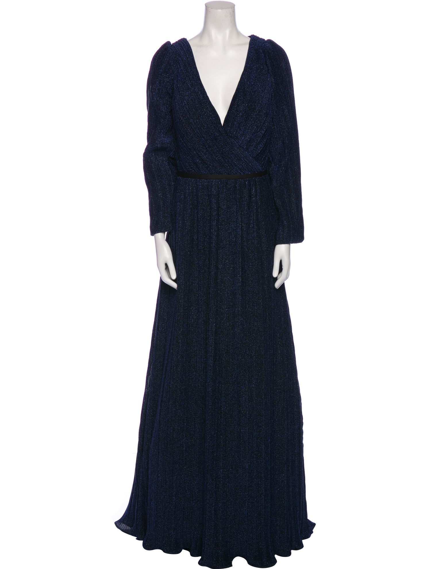 Mac Duggal Plunge Neckline Long Dress