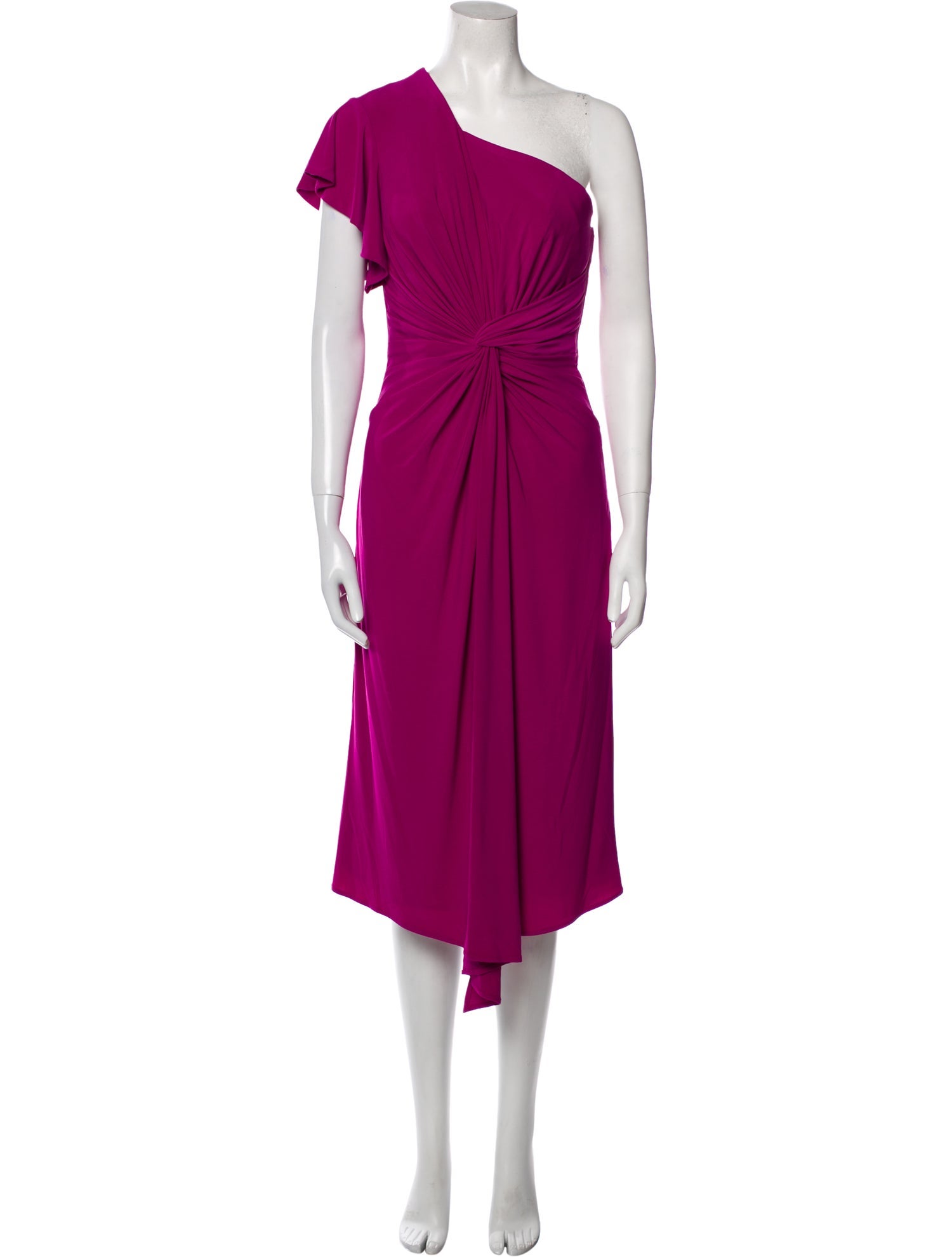 Mac Duggal One-Shoulder Midi Length Dress