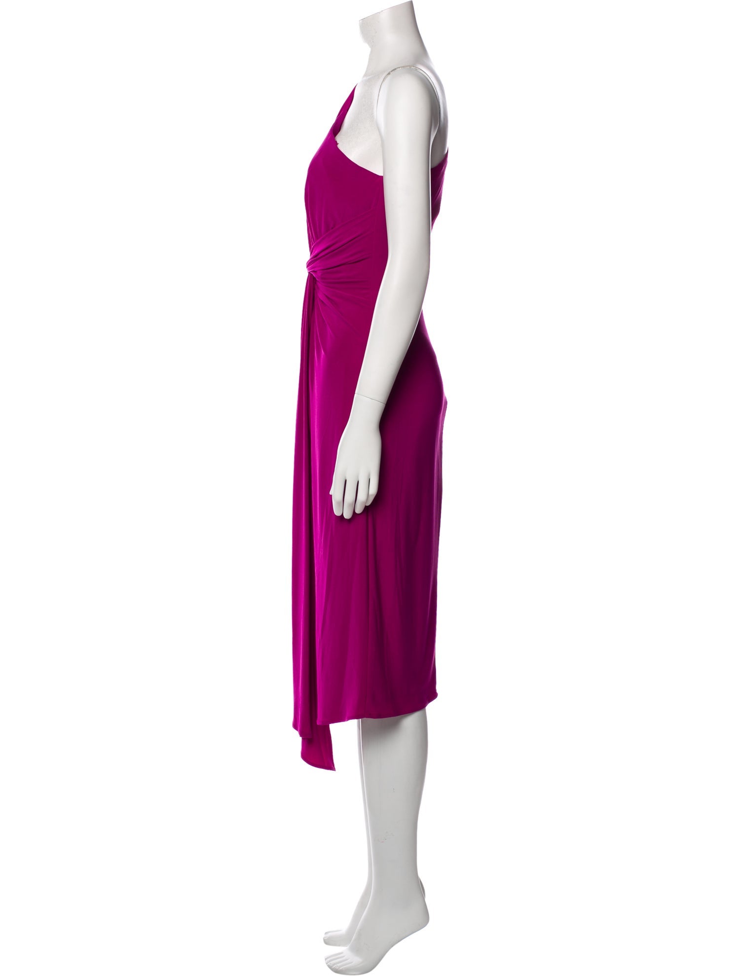 Mac Duggal One-Shoulder Midi Length Dress