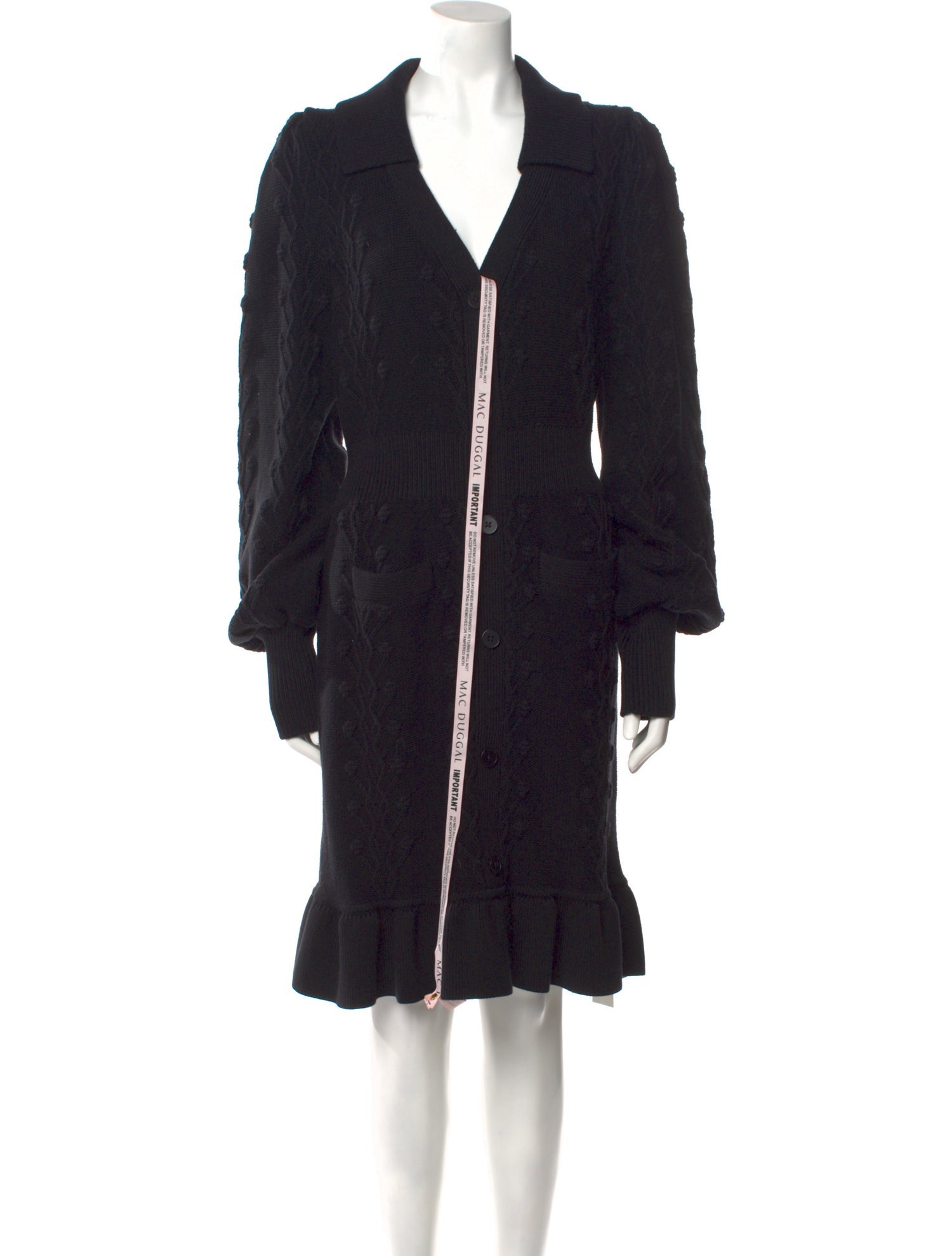 Mac Duggal V-Neck Knee-Length Dress w/ Tags