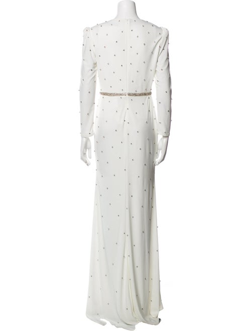 Mac Duggal Floral Print Long Dress