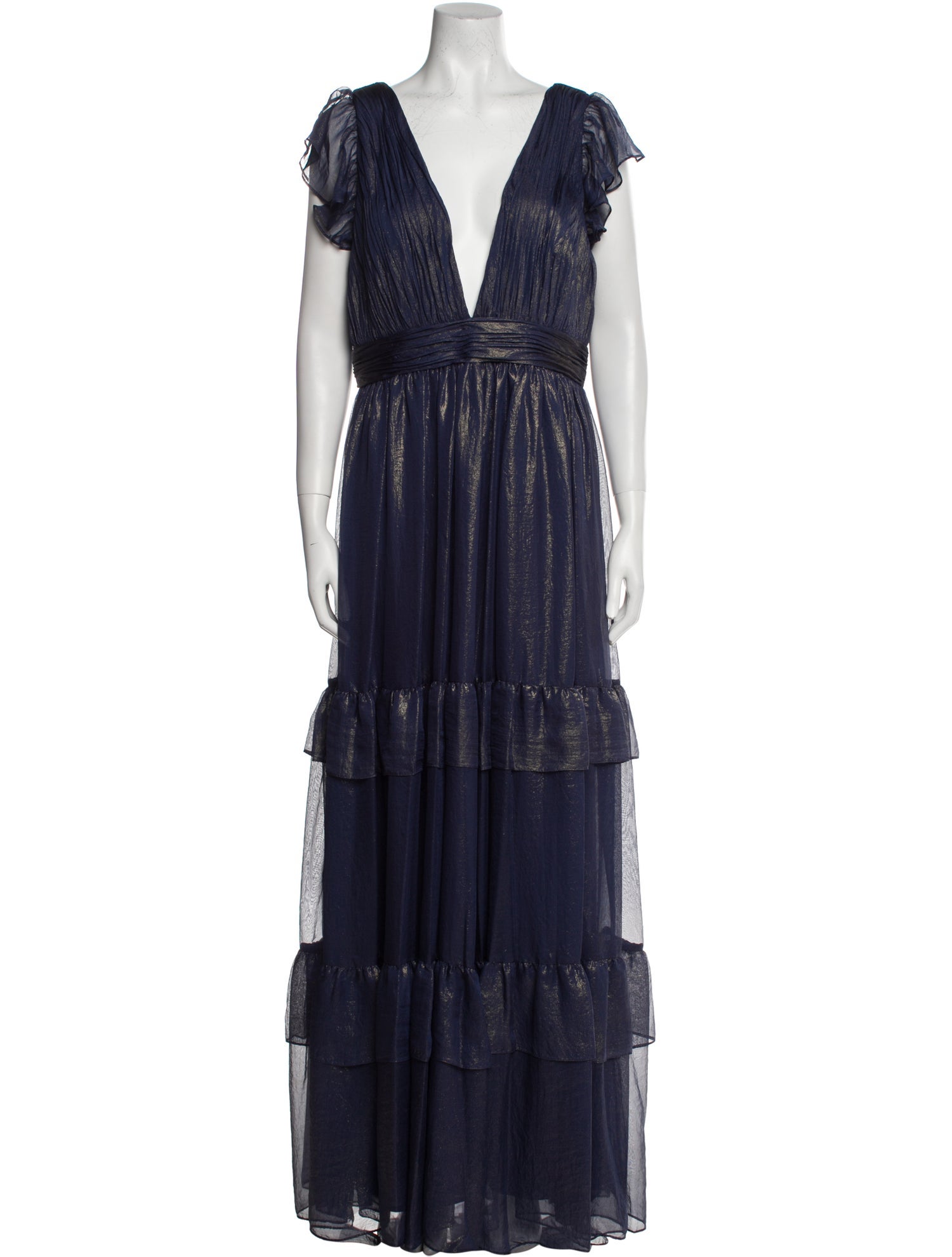 Mac Duggal V-Neck Long Dress