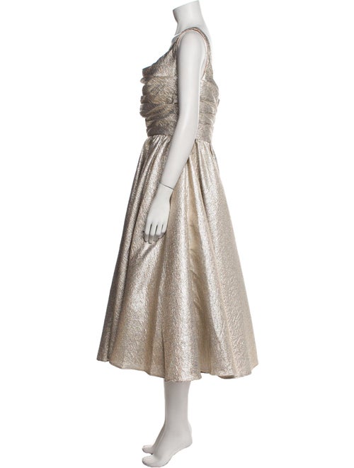 Mac Duggal Cowl Neck Midi Length Dress