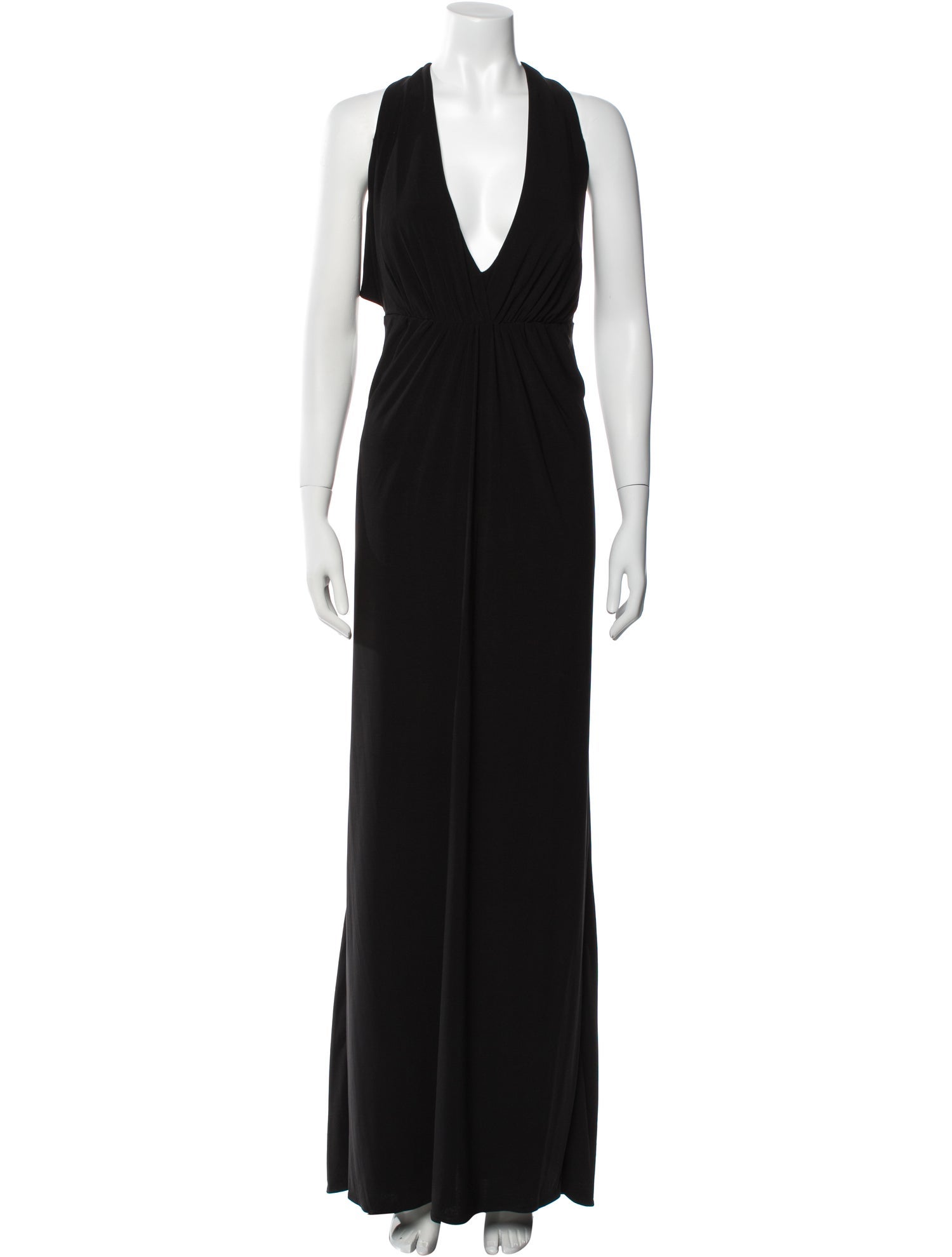 Mac Duggal Plunge Neckline Long Dress