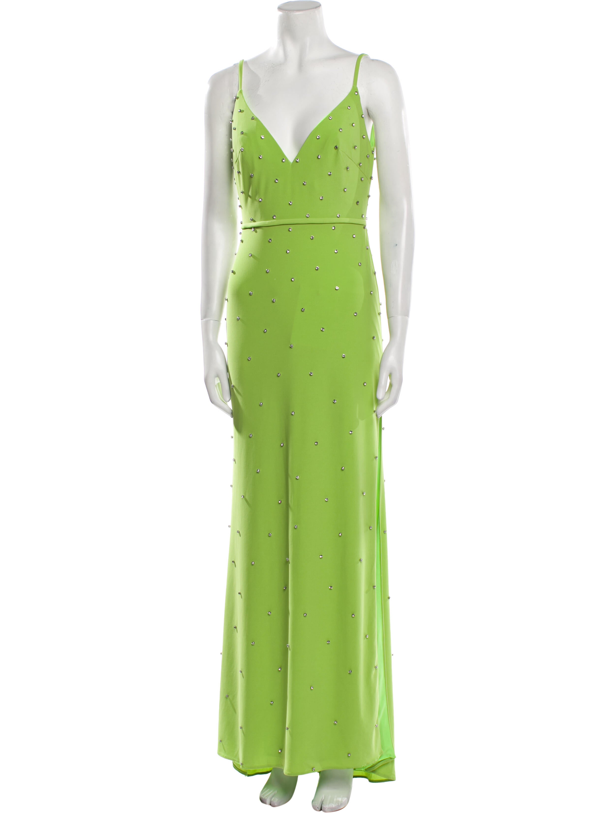 Mac Duggal Polka Dot Print Long Dress