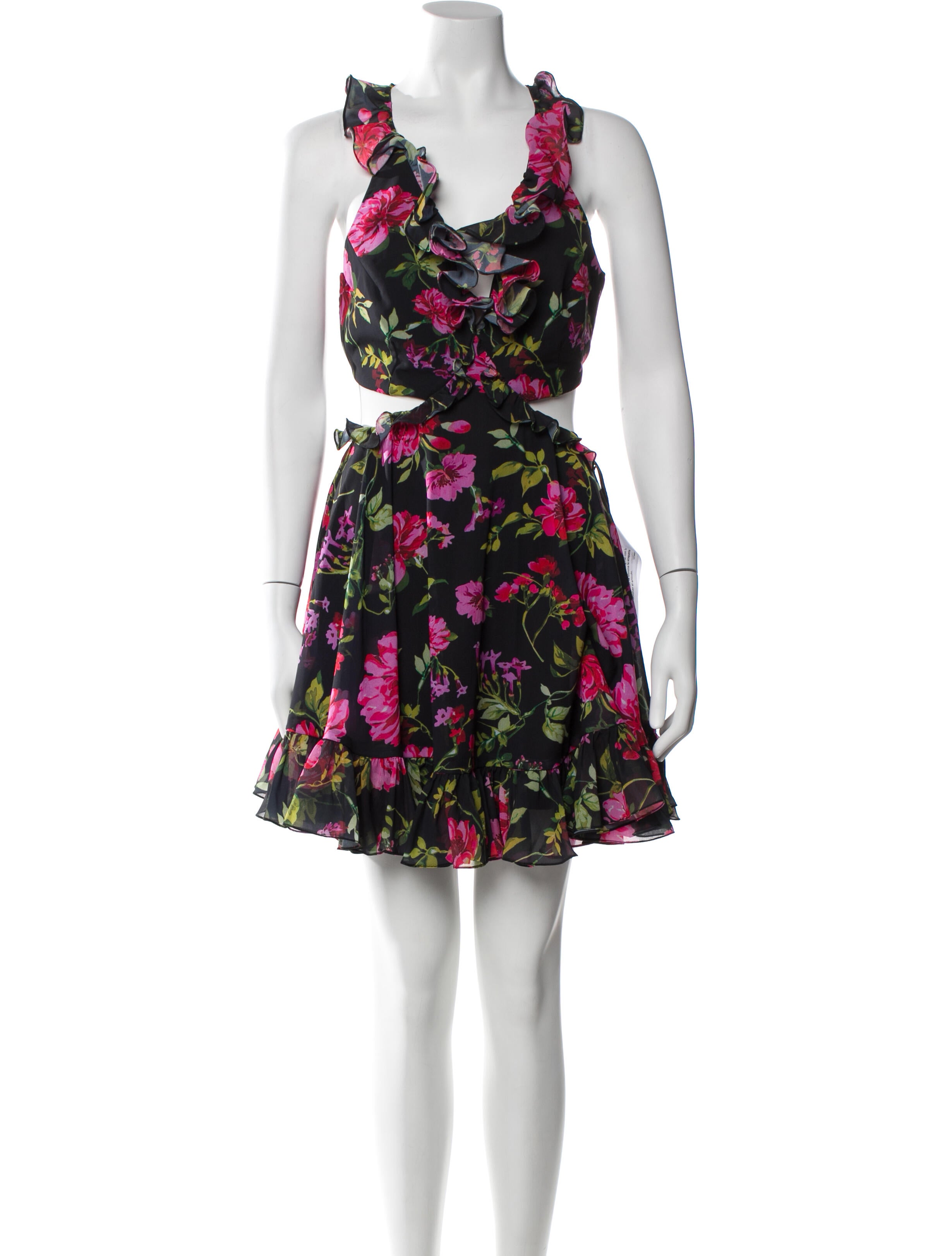 Mac Duggal Floral Print Mini Dress