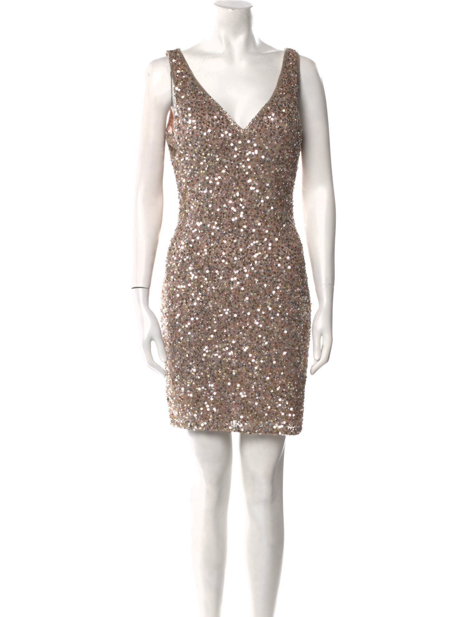 Mac Duggal V-Neck Mini Dress