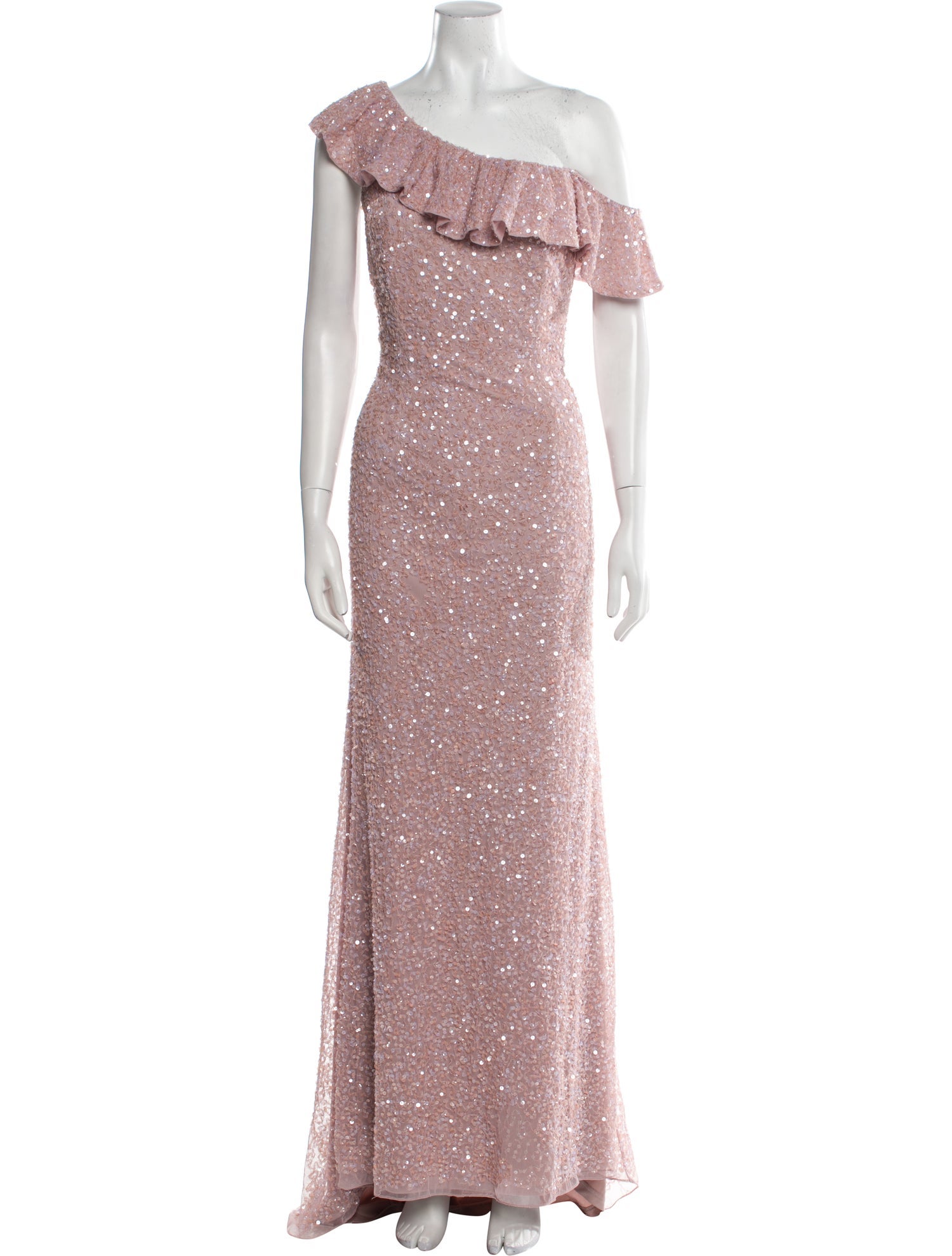 Mac Duggal One-Shoulder Long Dress