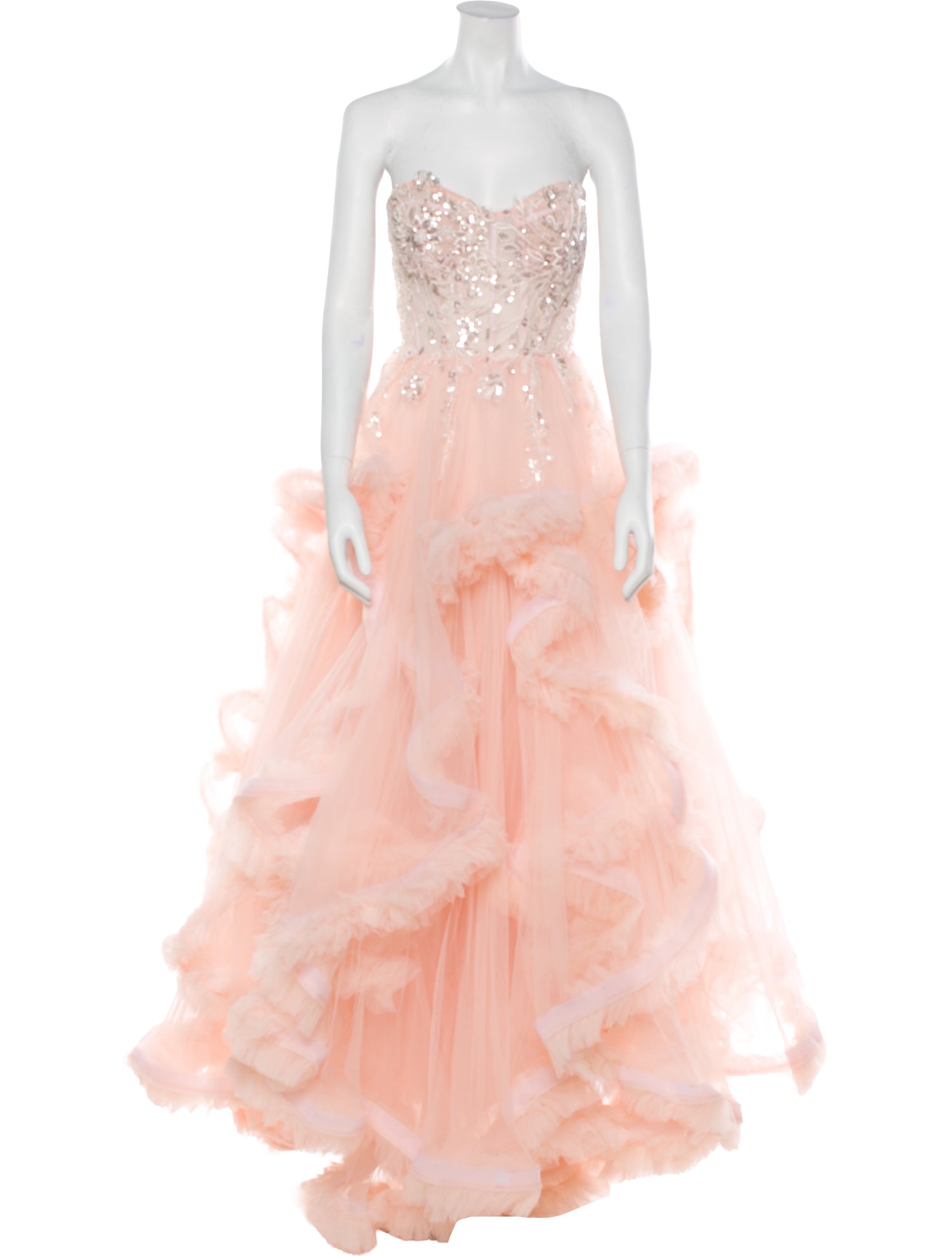 Mac Duggal Lace Pattern Long Dress