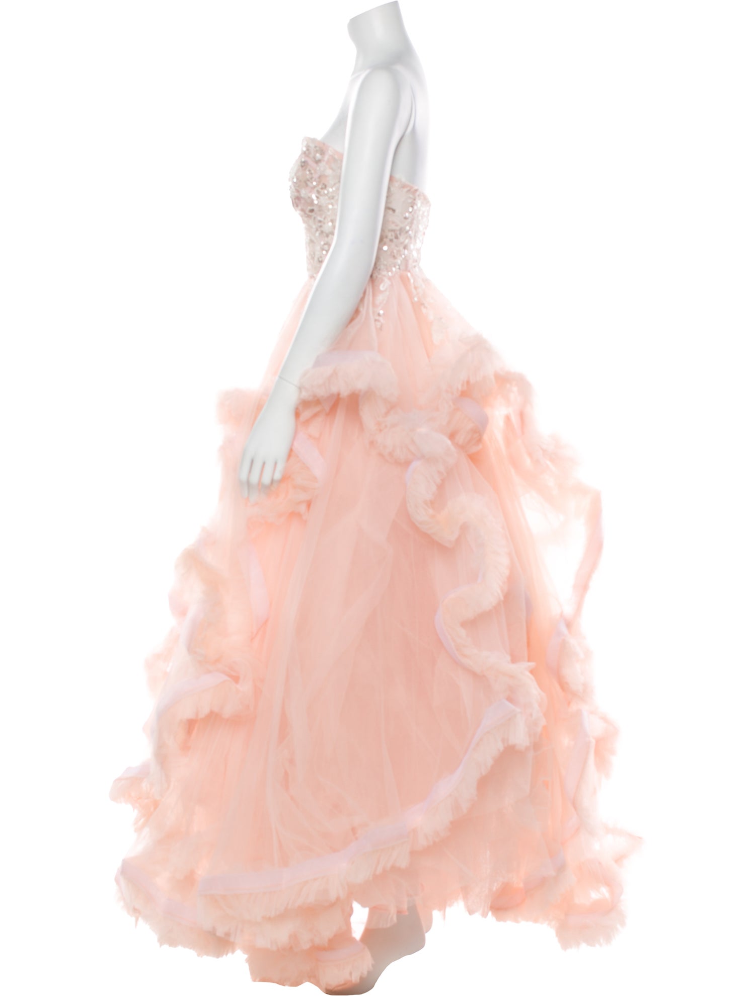 Mac Duggal Lace Pattern Long Dress