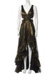 Mac Duggal Printed Long Dress