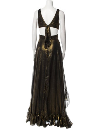 Mac Duggal Printed Long Dress