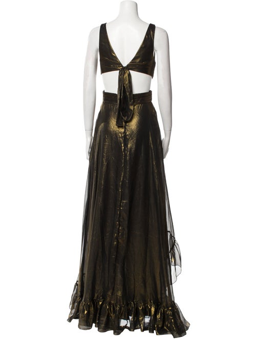 Mac Duggal Printed Long Dress