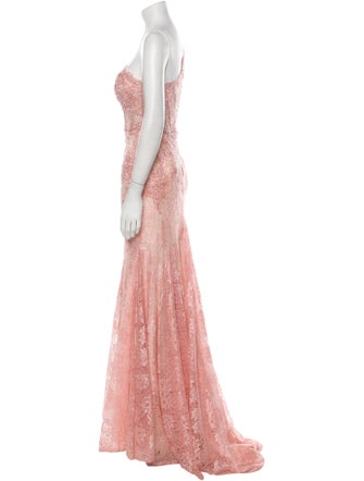 Mac Duggal Printed Long Dress