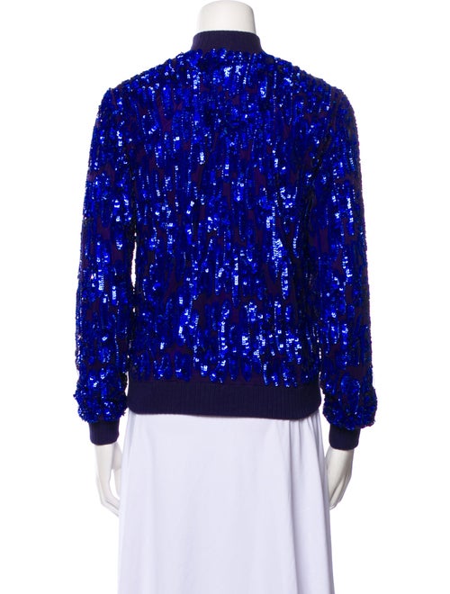 Mac Duggal Nylon Patterned Bomber Jacket