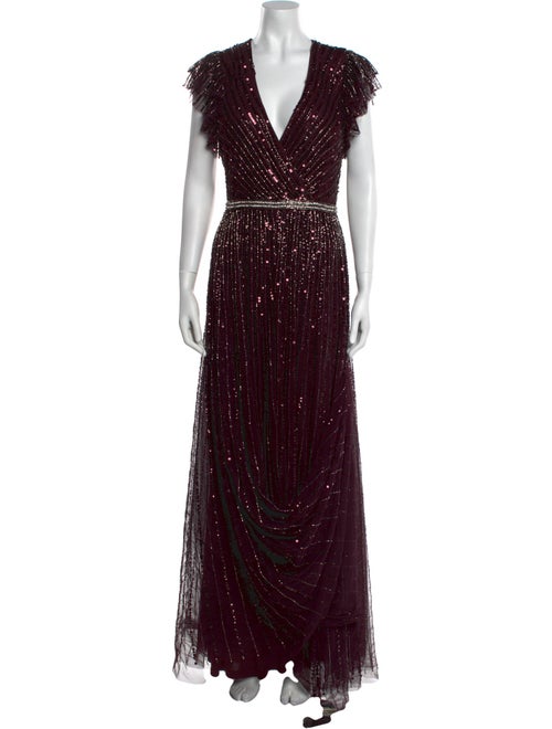 Mac Duggal V-Neck Long Dress