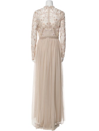 Mac Duggal Lace Pattern Long Dress