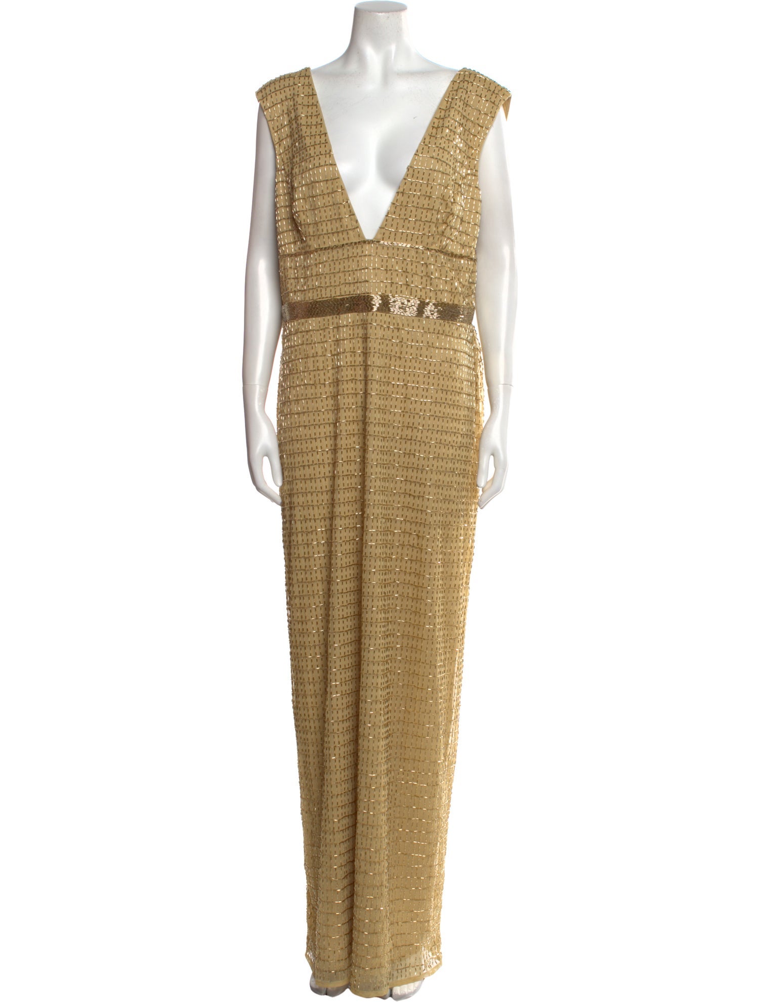 Mac Duggal V-Neck Long Dress