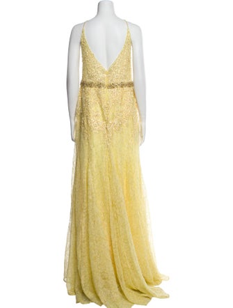 Mac Duggal Lace Pattern Long Dress