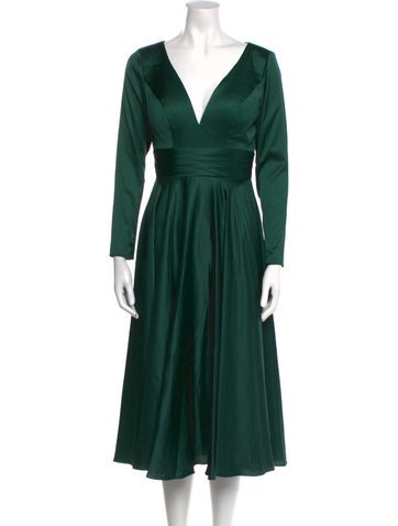 Mac Duggal Dresses V-Neck Midi Length Dress S