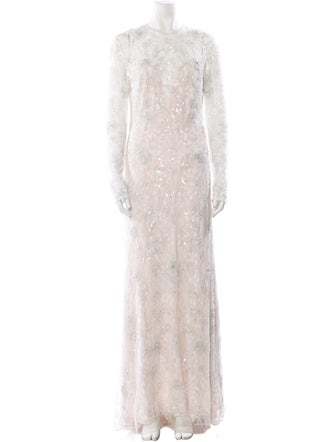 Mac Duggal Lace Pattern Long Dress