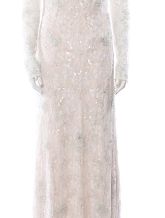 Mac Duggal Lace Pattern Long Dress