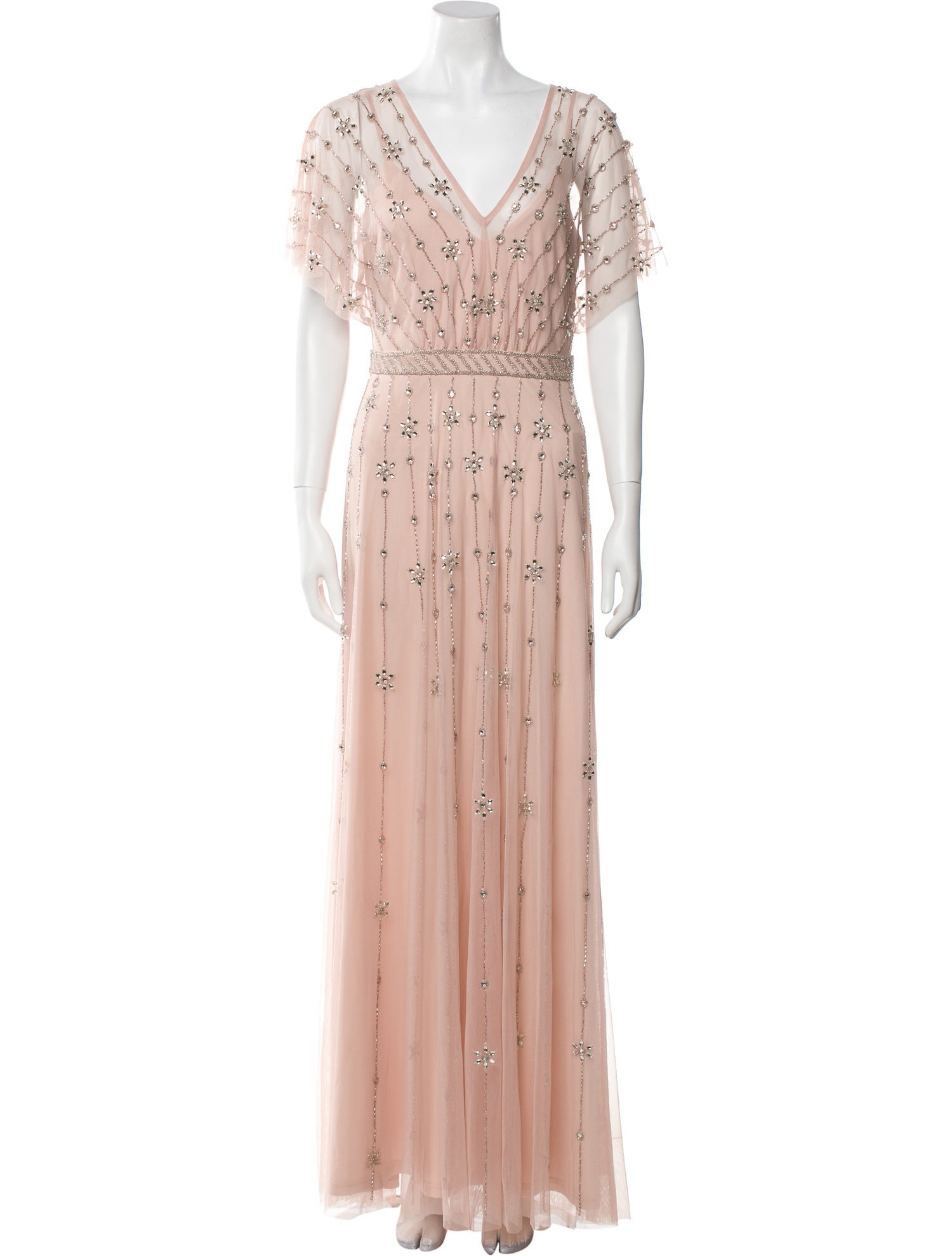 Mac Duggal V-Neck Long Dress