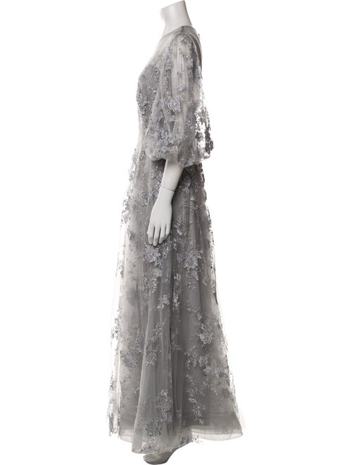 Mac Duggal Lace Pattern Long Dress