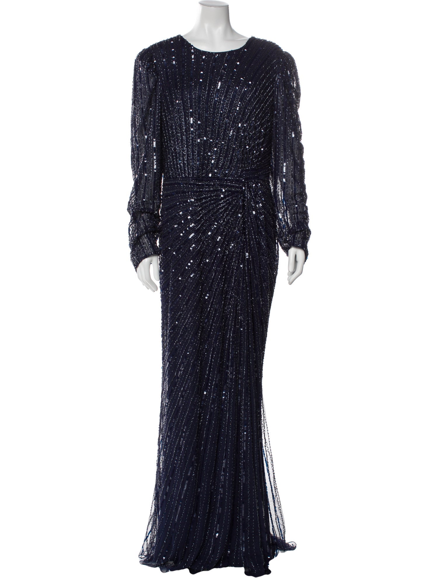 Mac Duggal Crew Neck Long Dress w/ Tags