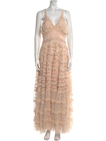 Mac Duggal Dresses Lace Pattern Long Dress S